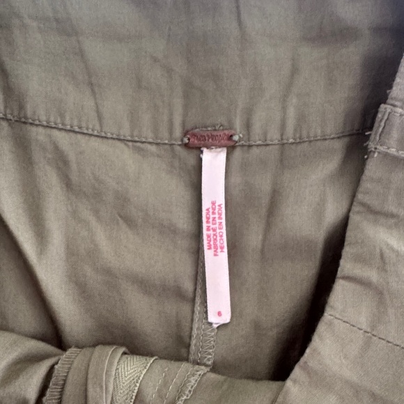 Free People Olive Wide Leg Pants - Picture 2 of 3